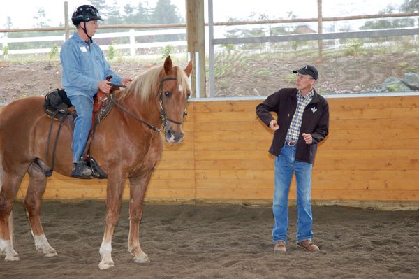A little more one-on-one clarifying how to direct the horse.