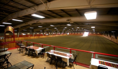 The indoor arena offers a variety of events from Knights jousting to a fabulous clinic setting.