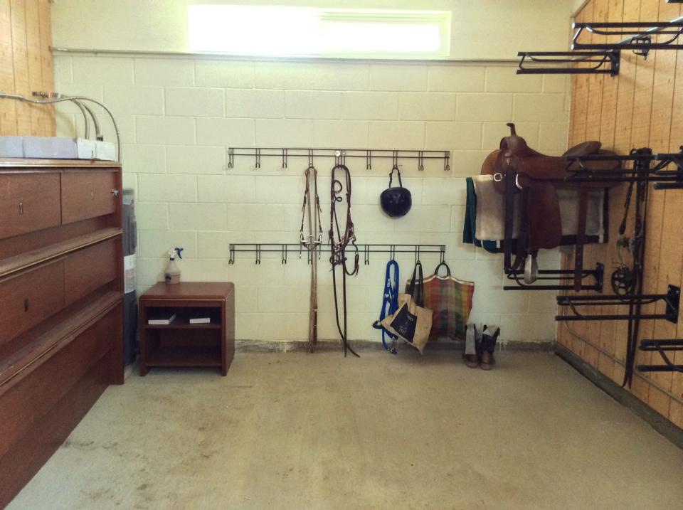 One of two tack rooms